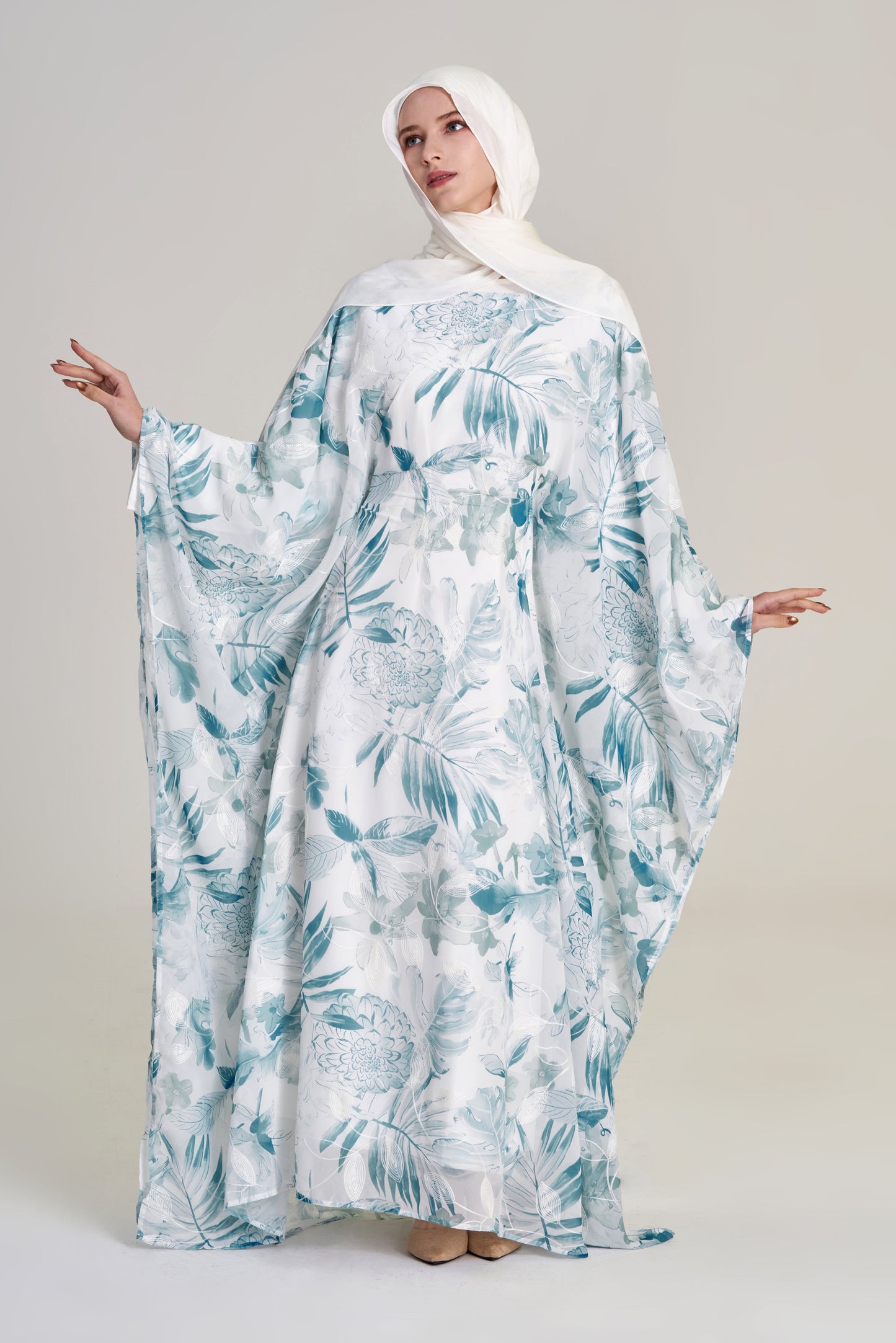 Seren: Floral Butterfly Abaya