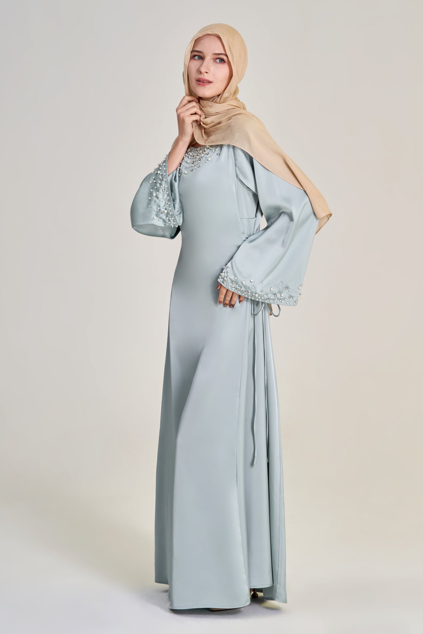 Ayla- Rhinestone and Pearl Dress