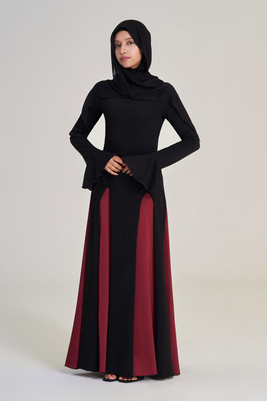 Nyra: Black & Red Dress