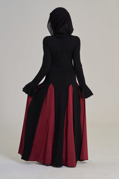 Nyra: Black & Red Dress