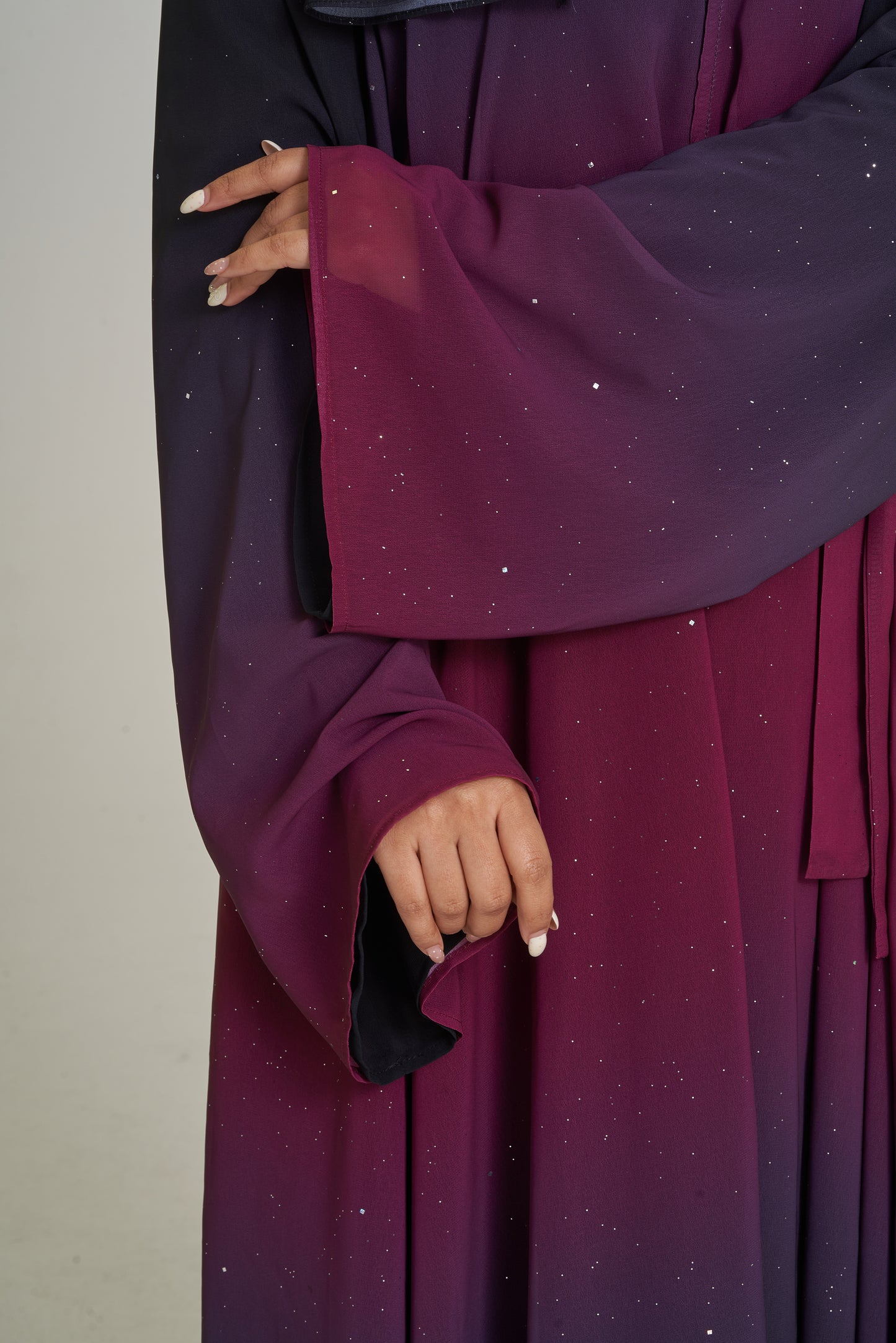 Soraya: Maroon Black Ombre Abaya