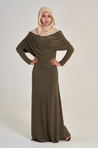 Rhea: Drape Maxi Dress